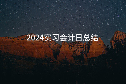 2024实习会计日总结(集锦十四篇)